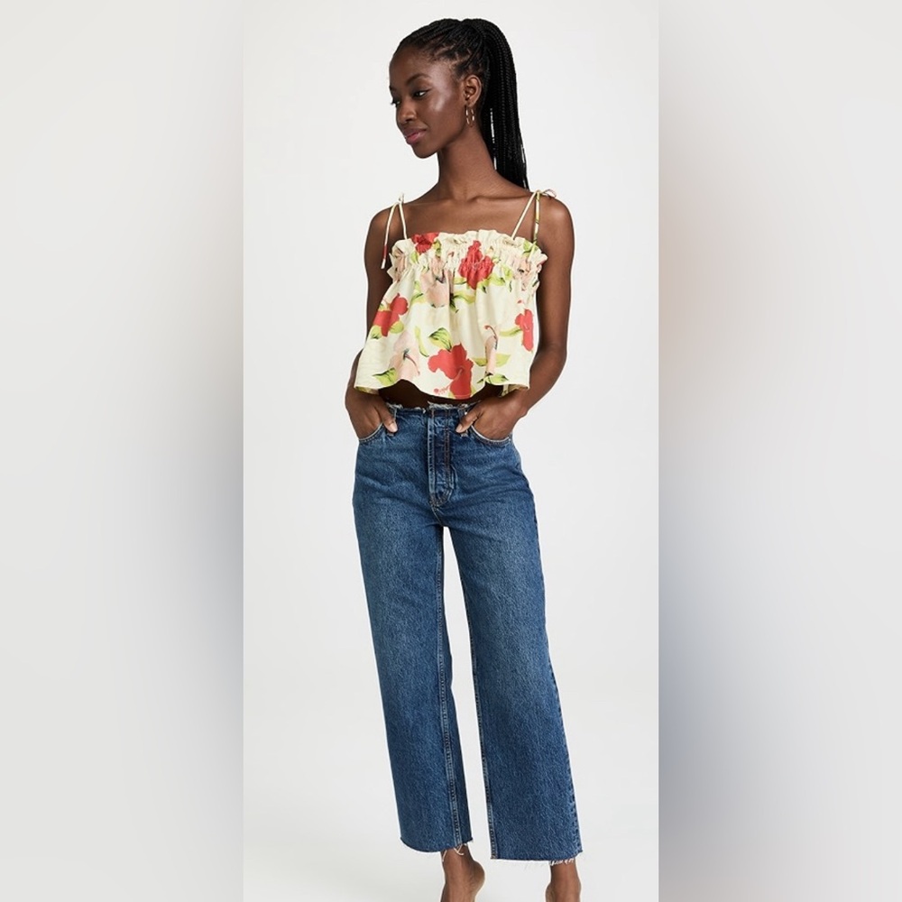 Ganni surfer tie top size 32